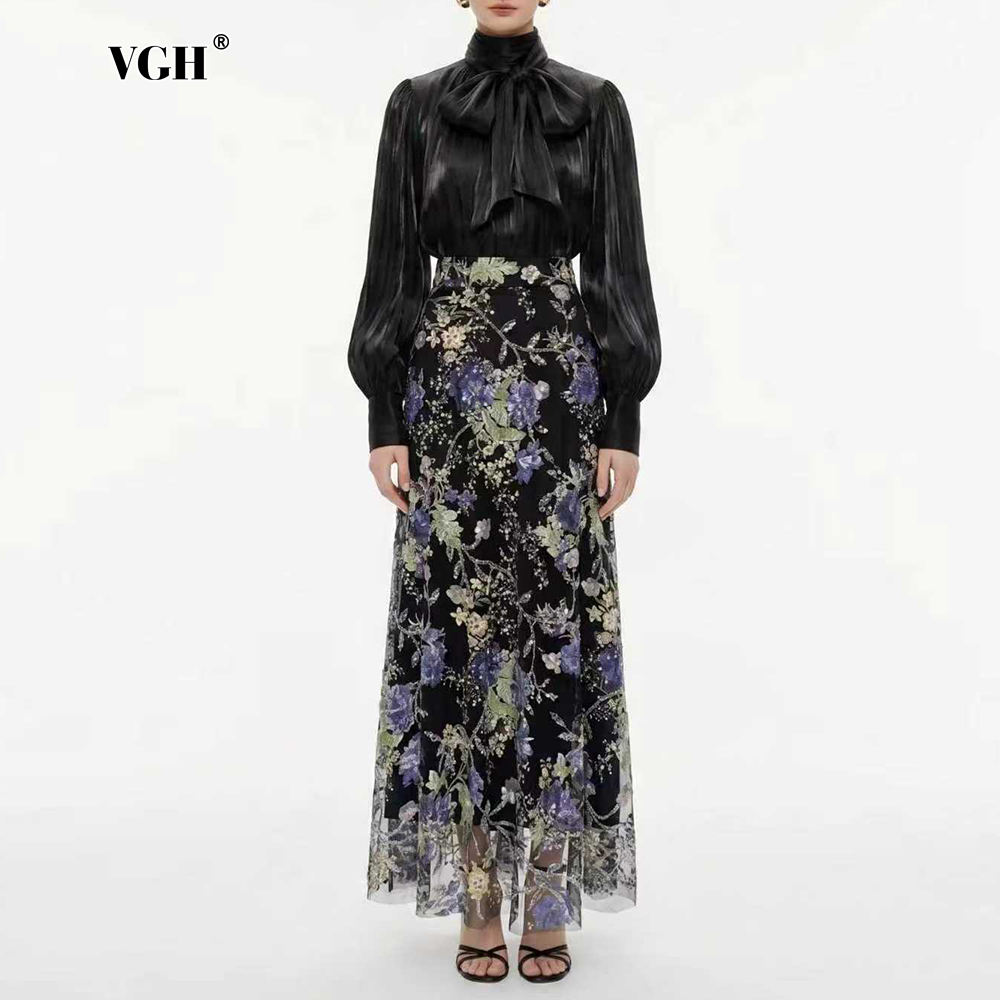 Women'S Formal Wear Suits - Elegancki, czarny, kwiatowy komplet dwuczęściowy VGH